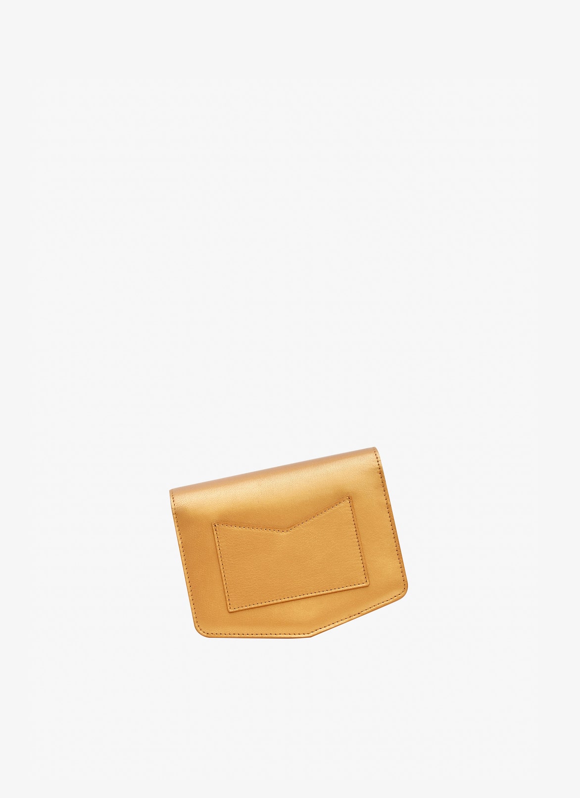 Le Papa with chain small bag in metallic goatskin  ALAÏA BROWN LE PAPA WITH CHAIN SMALL BAG IN METALLIC GOATSKIN